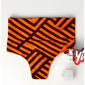 Yitty Nearly Naked Shaping High Waist Thong 1X/2X Plus Size Orange Purple NWT